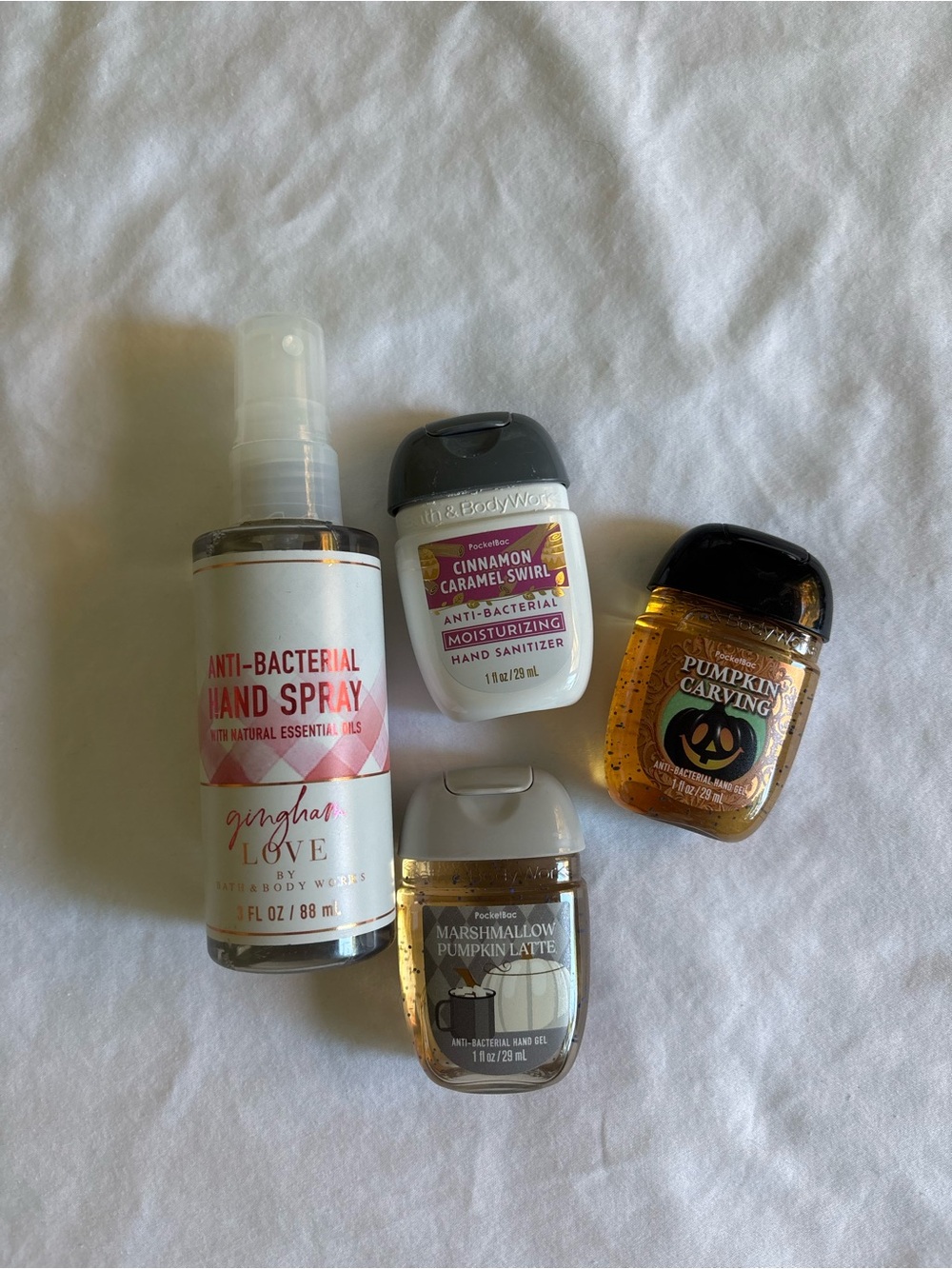 Assorted bath and body works sanitizers
